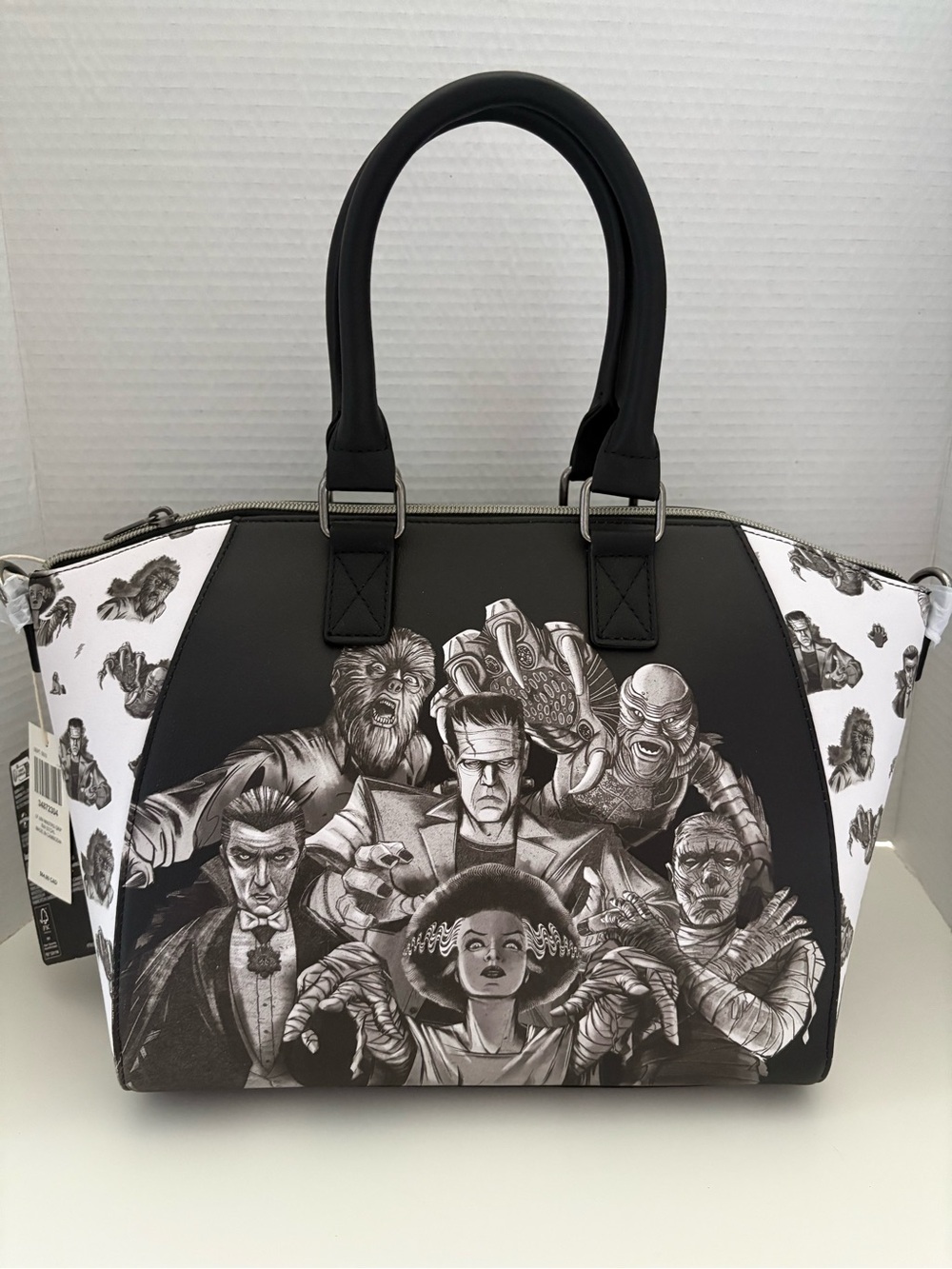 Loungefly Universal Monsters Black & White Satchel Handbag